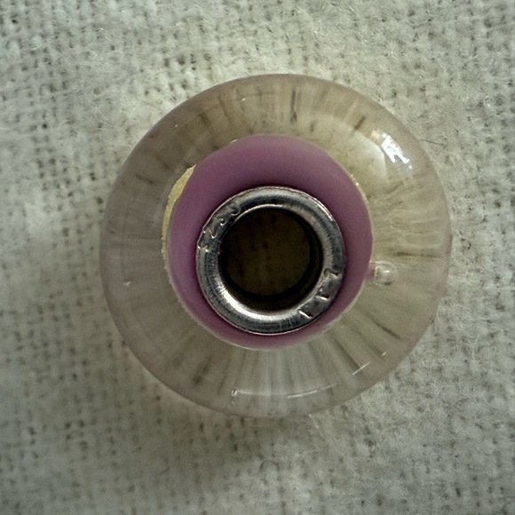 Authentic Trollbeads Gold and Pink Murano Glass Charm Bead - Picture 4 of 4